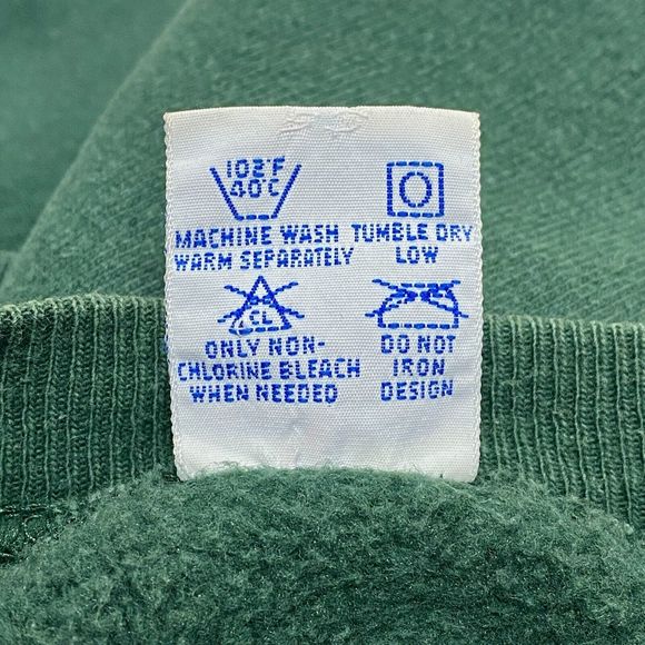 Vintage Champion Reverse Weave Sweatshirt Green 90s Spell Out Logo Men’s XL USA - Picture 13 of 14